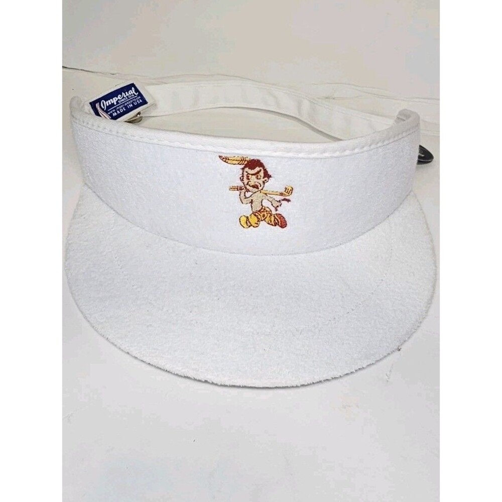 FSU Sammy Seminole Golf Visor White Imperial Adjustable Made USA NWT